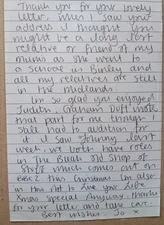 ORIGINAL HANDWRITTEN LETTER JO HARTLEY Dead Man’s Shoes, This is England