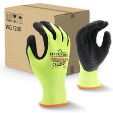 12 Pack Safety Performance Series Construction Mechanics Wrinkle Latex Work G...