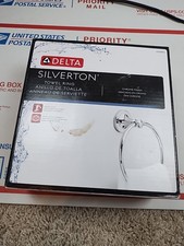 Delta Silverton Towel Ring Chrome Item 132889 Towel Wall Holder Dryer Bathroom