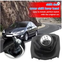 5-Speed Gear Shift Knob & Boot ABS Plastic for Peugeot 307/207/406 & Citroen