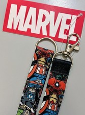 New Avengers Small Lanyard Wristlet Keychain ID Badge Key Holder Strap