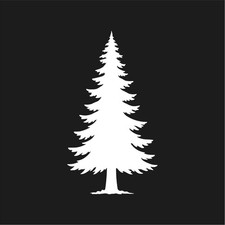 Pine Tree Silhouette Vinyl Decal Woods trees Wilderness Sticker