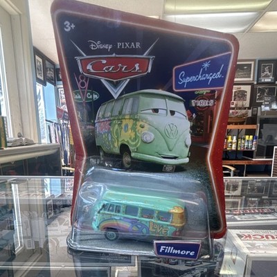 Disney Pixar Cars Supercharged Fillmore Volkswagen Green Diecast Van Toy