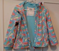 Marks and Spencer Girls 3-in-1 Blue Butterfly Print Fisherman Coat Age 7-8