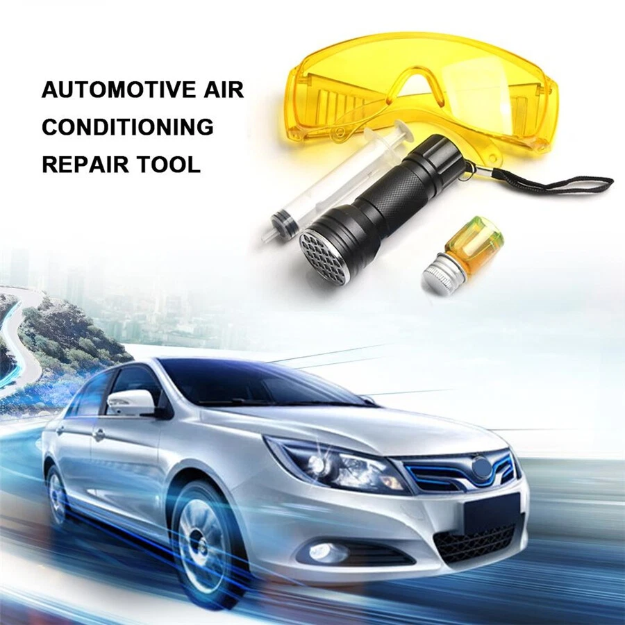 Car Air Conditioning Repair Tool A/C System Leak Test Detector Kit Safety Goggle Foto 3 de 4