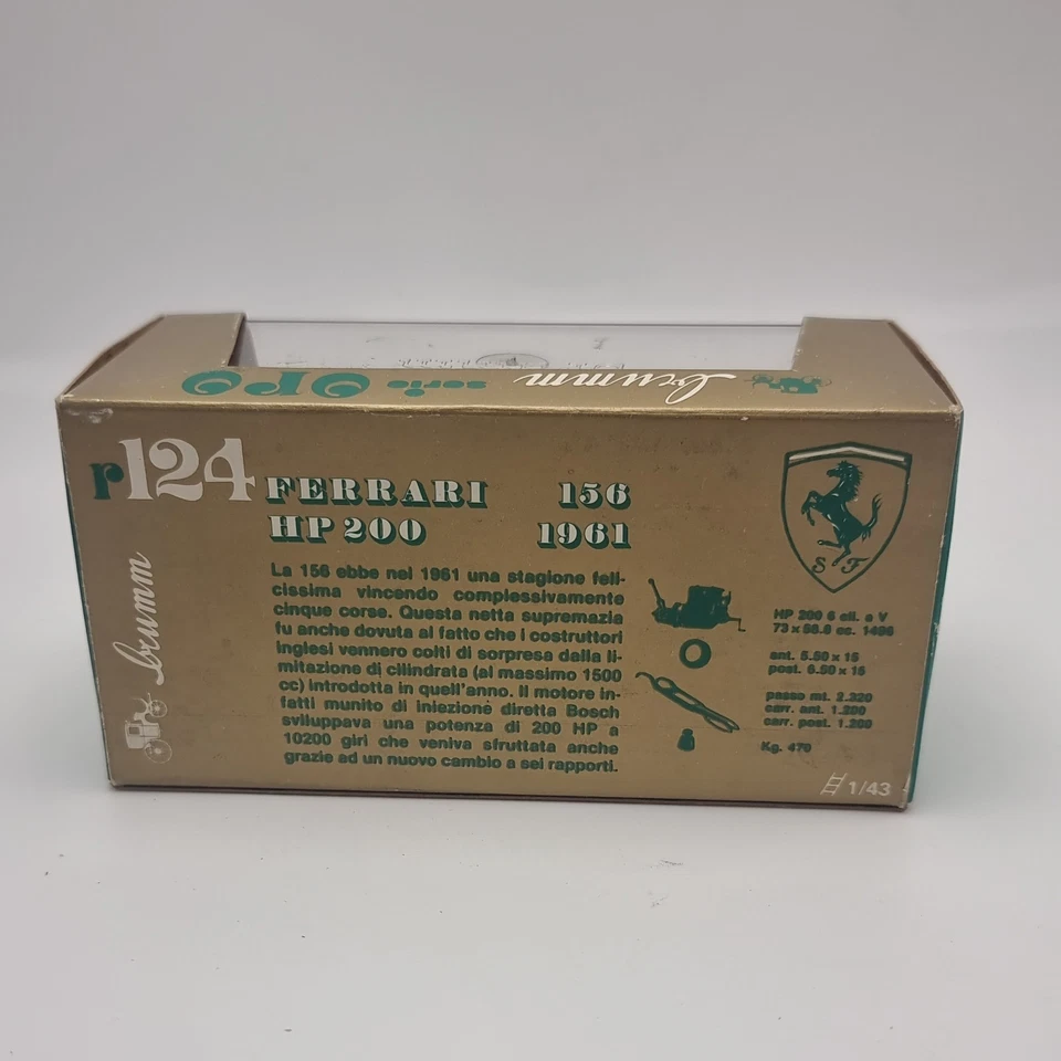 Brumm Serie Oro Collector's Model -  Ferrari 156 1961 - Made In Italy Nº124 - Image 3 of 4