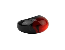 BACCARAT JEWELRY TANGO IRIDESCENT RED & ONYX CRYSTAL RING SZ 55 - 7 NEW FRANCE