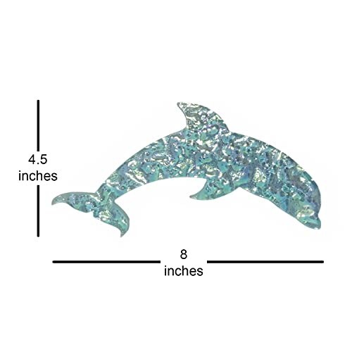 Dolphin Glass Swimming Pool Step Marker Mosaic (8"x4.5", Aquamarine) (2 Pack) - Picture 2 of 4