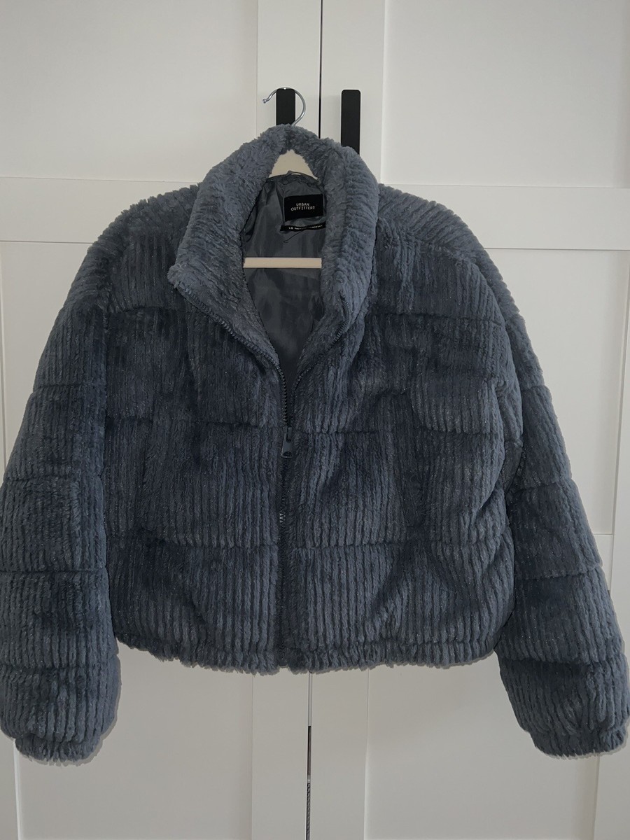 UO Fluffy Grey Coat UK