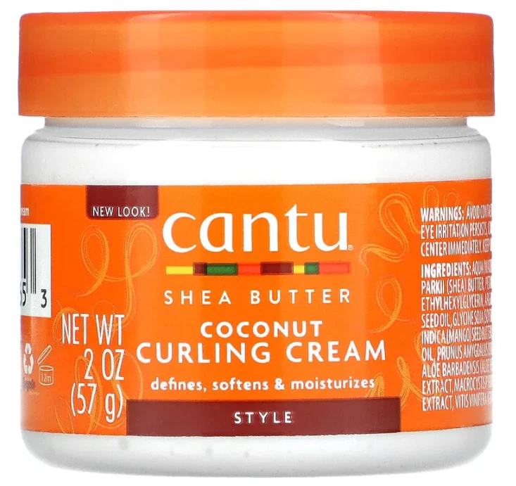 Crema rizadora de coco manteca de karité cantu 2 x 57 g para cabello ondulado rizado natural Foto 2 de 4