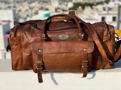 30 '' Neu Modisch Herren Duffel Reise Leder Vintage Fitness Wochenende