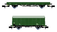 Arnold HN6567 Set 2 Wartungswagen GrüN Lackierung Spur N 1/160