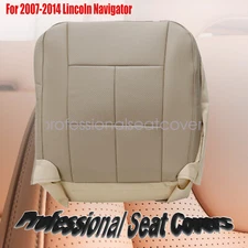For Lincoln Navigator 2007-2014 Driver Bottom Tan Leather Seat Cover Perforated