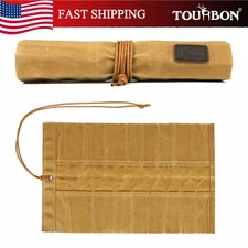TOURBON Canvas Roll up Carving Knife Organizer Holder Workshop Tools Storage US
