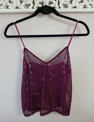 burgundy sequin top