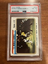 1974 Topps World Series Game 3 #474 PSA VG-EX 4