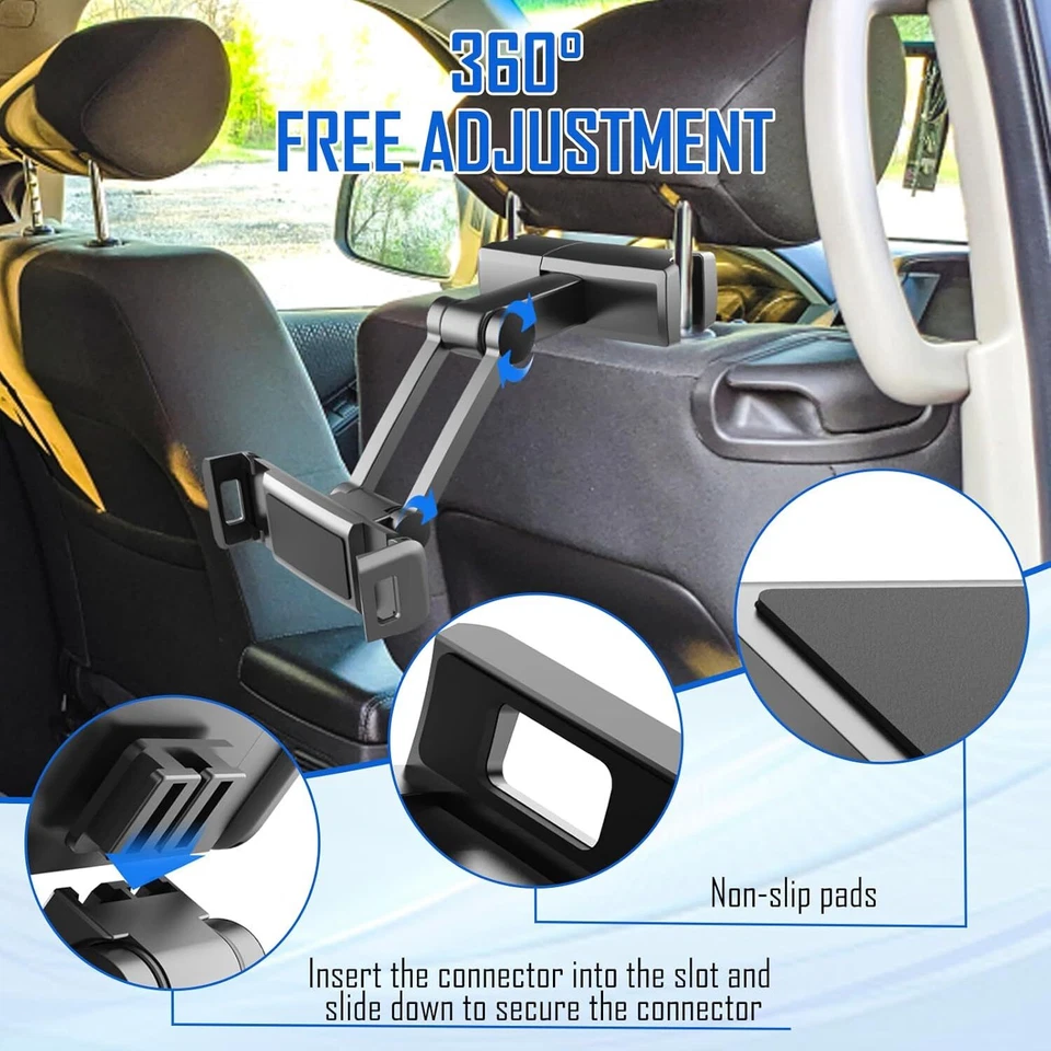 Supporto Tablet Poggiatesta Auto, Universale Porta Tablet Auto Posteriore, Esten - Immagine 4 di 4