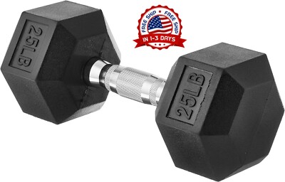 Mancuernas De 25 Libras Cada Una 1 Set Para Mujer Hombre Ejercicio Gym Pesas NEW
