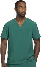 Cherokee V- Neck Men's Scrub Top with Rib Knit Back Panels CK900A SIZE M