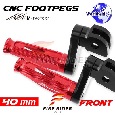 40mm Adjustable Red Rider Foot Pegs SHINOBI For STREET TRIPLE 675 R 16 17 18 19