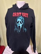 Ghost Face Men's Black Hoodie Size Large The Icon of Halloween Scary Movie Horro