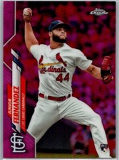 2020 Topps Chrome Pink Refractor Rookie RC Junior Fernandez #162 Cardinals