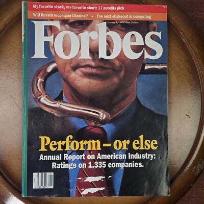 Vintage Forbes Magazine Issue January 3, 1994- Perform or Els, Industry Rating