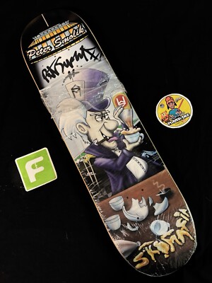 RARE SIGNED Peter Smolik Mad Hatter Sk8mAfia Skateboard Deck Alice