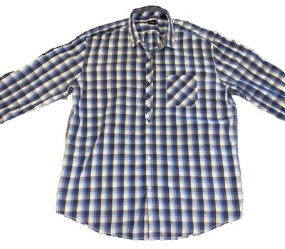 Hugo Boss Dress Shirt Slim Fit Plaid Button Up Mens Sz 2XL