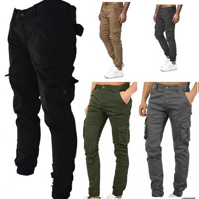 Herren Cargohosen  Jogger Chino Stretch Hose cargoSweathose  hosen CA 01