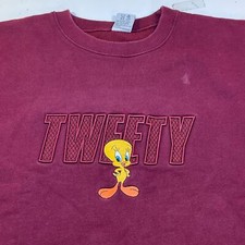 VINTAGE WARNER BROS LOONEY TUNES TWEETY BIRD CREWNECK SWEATSHIRT Mens L