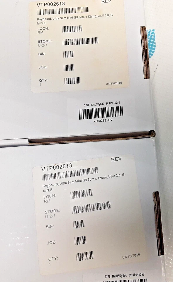 VTP002613 - KEYBOARD, ULTRA SLIM MINI (28.5cm x 12cm) USB 2.0 - LOT OF 2 - NEW - Image 3 of 4
