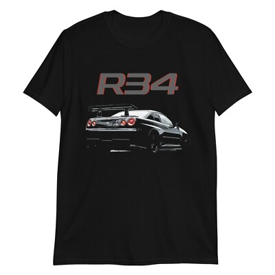 Black GT-R R34 Skyline GTR JDM Tuner Drift Street Racing Short-Sleeve T-Shirt