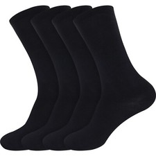 Brown, Black, Taupe and Gray Men's Rayon from Bamboo Fiber Mid-Calf Socks