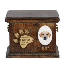 Labrador Retriever - urn for dog ashes, personalized urn with engraving, commemo