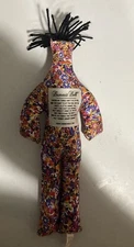 13”Tall Dammit Doll Black hair /Purple,Pink,Red