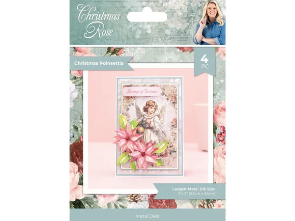 CHRISTMAS POINSETTIA - Crafters Companion Christmas Rose Sara Signature Dies