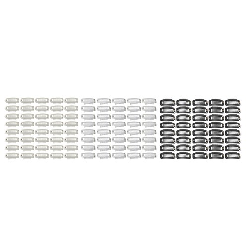 40pcs Wig Clip Set Stainless Steel DIY 9 Teeth Snap Comb Hair Extension Clip AGS - Picture 3 of 21
