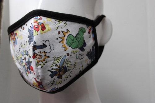 6 FACE MASK KIDS COTTON FABRIC ( 4 TO 7 YEARS OLD ) WITH POCKET - Picture 5 of 11