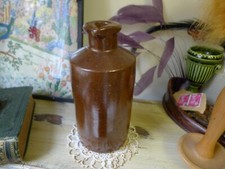 Vintage Stone Ink Bottle Brown Stoneware vase