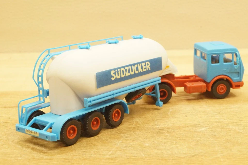 Ho 1:87 Kibri 10030 MB Trattore Con Carro Silos " Südzucker " Modello Finito - Immagine 4 di 4