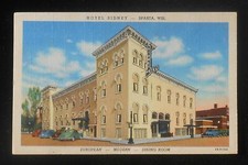 1930s Hotel Sidney European Modern Dining Room Old Cas Sparta WI Monroe Co PC