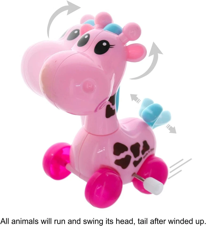 Juguetes de cuerda surtidos de animales de zoológico de 12 piezas de 3” - 4” para niños favores de fiesta - Foto 2 de 4