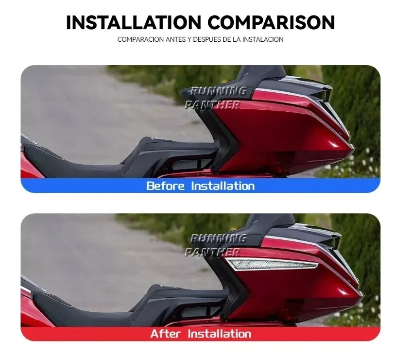 For Honda Goldwing GL1800 Top Box Trunk Side Light Decorative LED Lamp ...