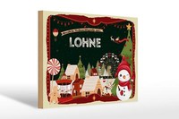 Holzschild Weihnachten GrüßE Lohne Geschenk Deko Schild Wooden Sign 30X20Cm