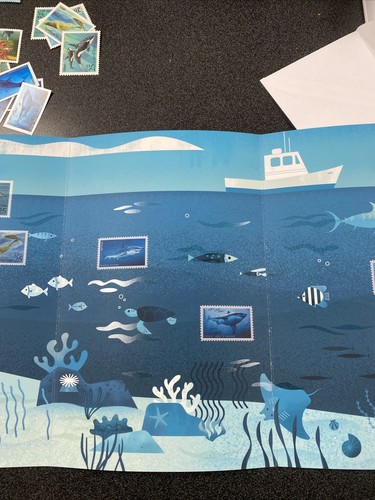 Estampillas Into The Deep Under The Sea, folio de tiburones 2017, - Imagen 5 de 6