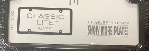 CLASSIC LITE BLACK LICENSE PLATE METAL FRAME BY PROELITE SEALED NEW - Picture 3 of 4