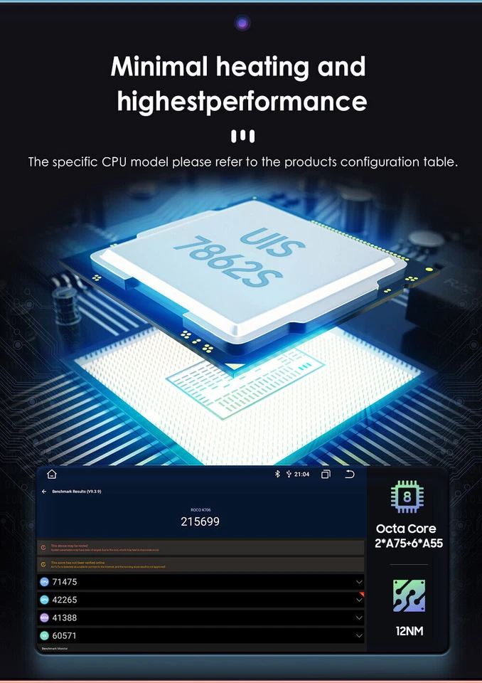 9 INCH 8 Core Android 13 2Din 9" Car Stereo Radio GPS Navi WiFi 4GLTE CarPlay BT - Image 2 of 4