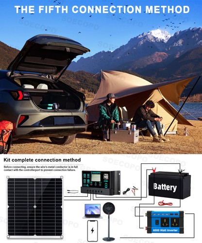 6000W 110V 100A Solar Panel Kit Complete Solar Power Generator Home Grid Syste - Picture 8 of 16