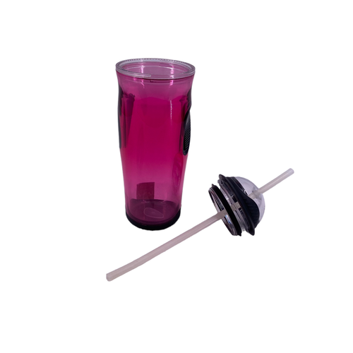 Thermos Plastic Water Bottle Cold Cup w/Straw 16 ounce Pink Screw Top Lid Lexan - Picture 5 of 12